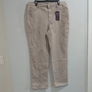 Gloria Bandervilt Women's Beige Jeans, Sz 18 Average, New With Tags, Stretch